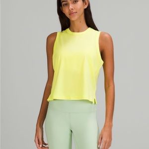 Lululemon Classic-fit Cotton blend tank top sunlight yellow